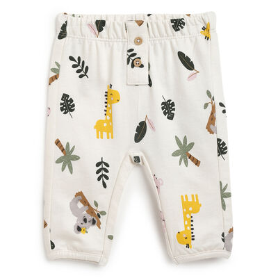 Girls Natural Printed Joggers
